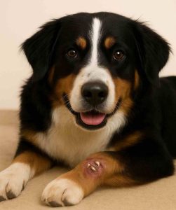 لارو مگس در زخم سگ