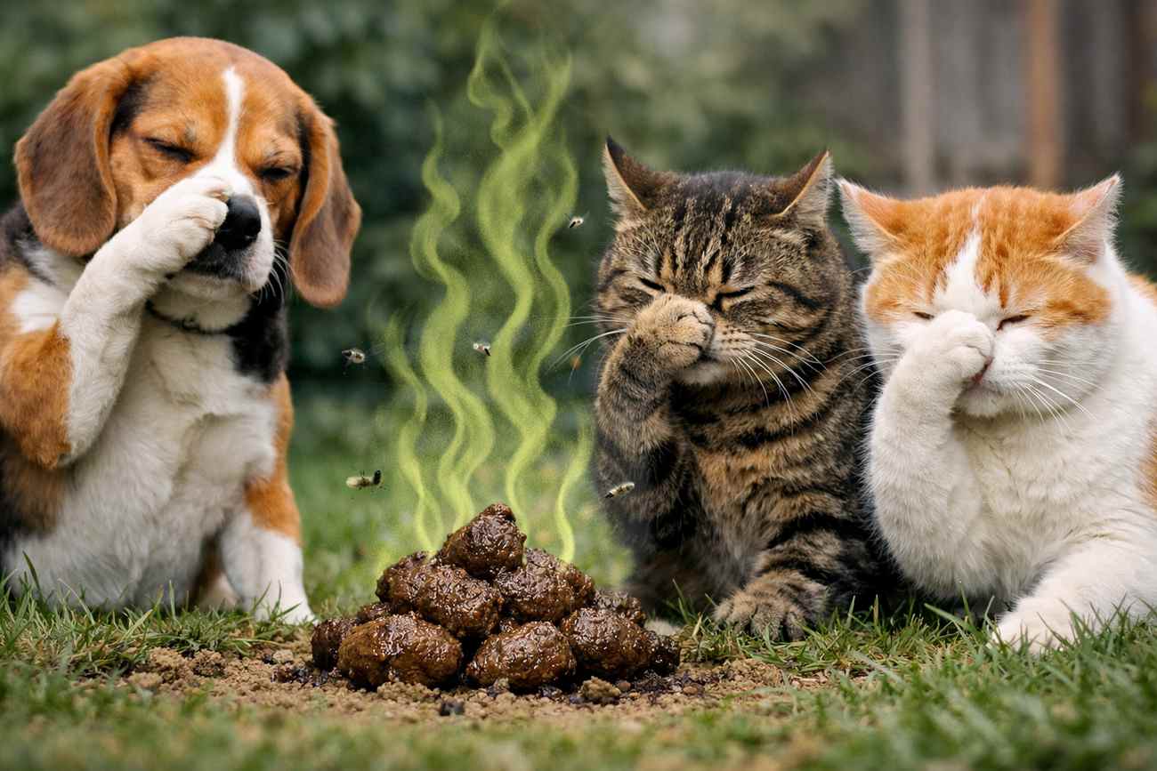 دلایل بوی بد مدفوع سگ‌ها و گربه‌ها و راهکارهای رفع آن
